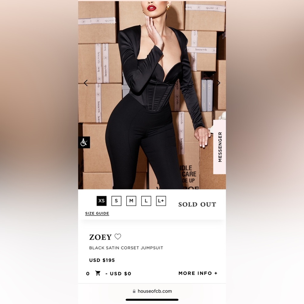 House of CB Black Corset Jumpsuit